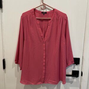 NYDJ Not Your Daughter's Jeans Pink Pintuck blouse - Size 1X - Retail $89